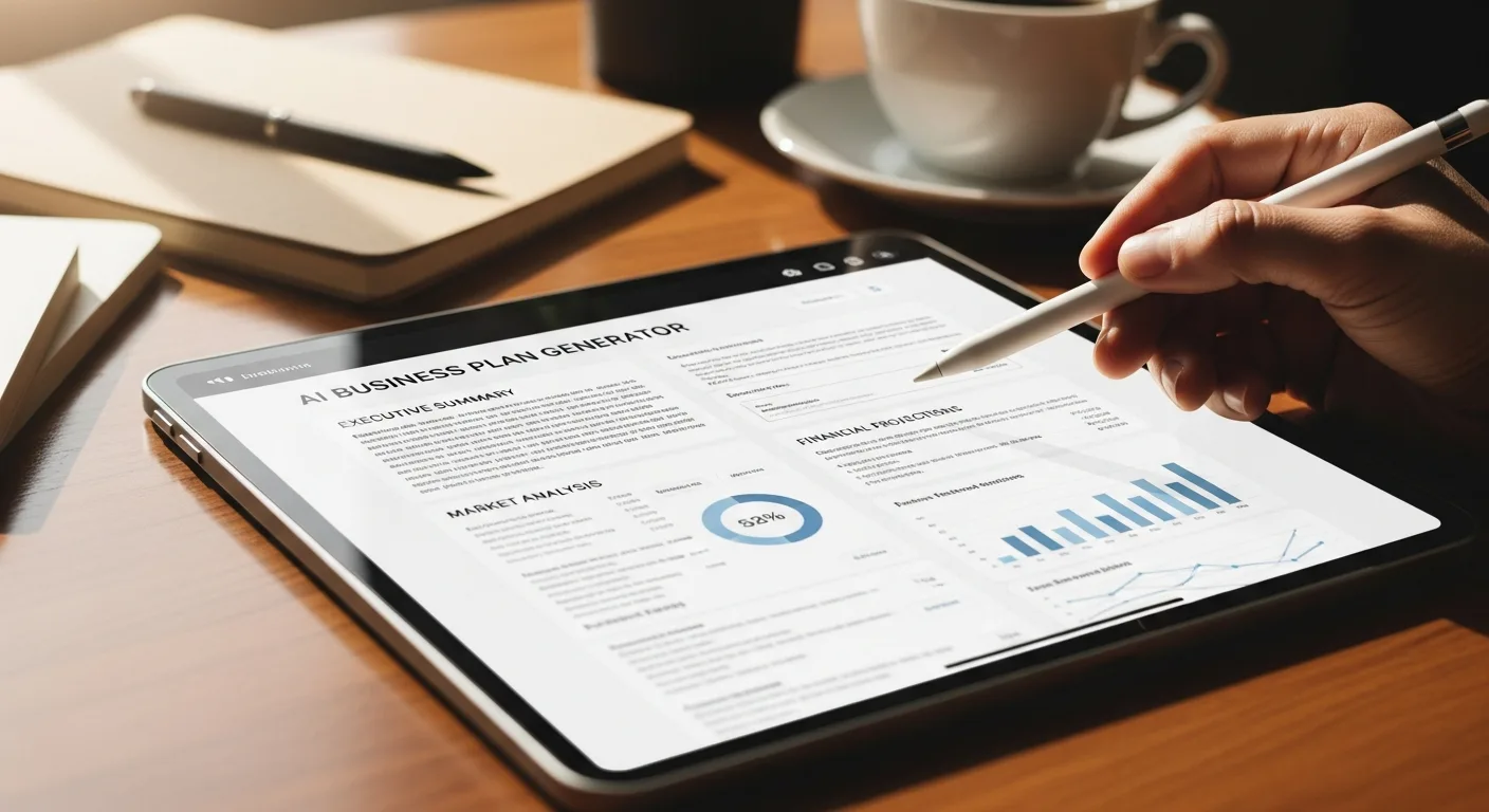Comparison chart of AI business plan generator features and pricing