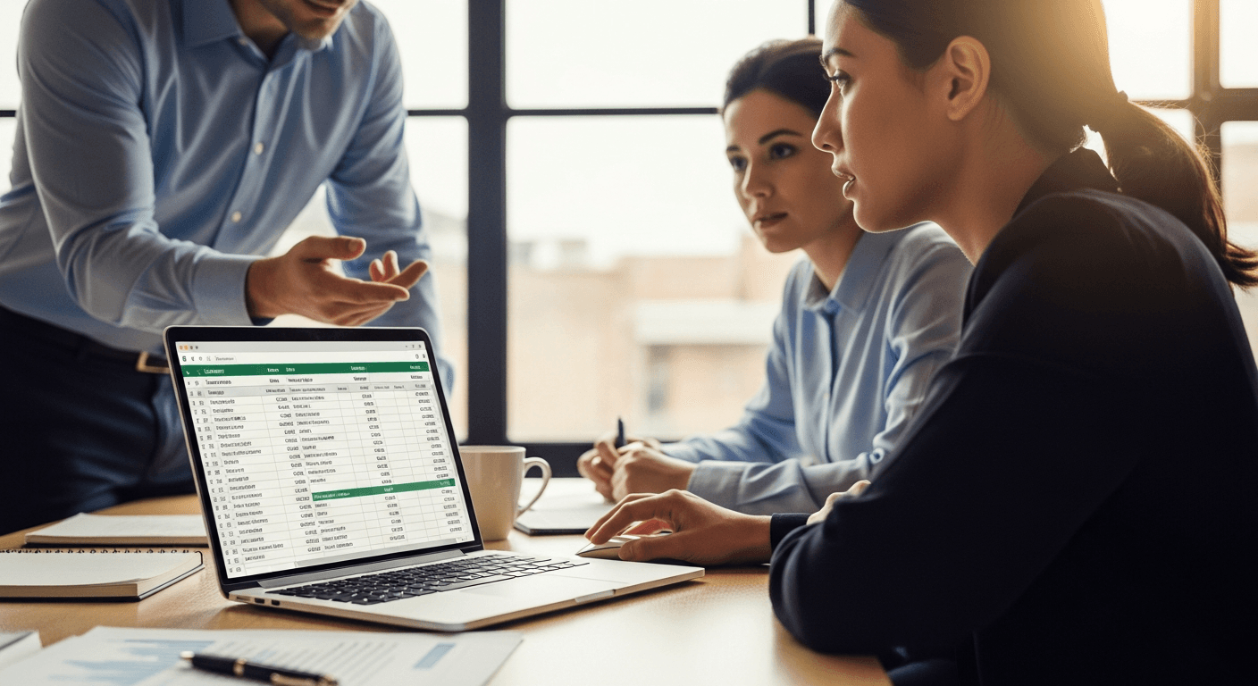 Monthly expense report generated from Excel template showing spending trends and category breakdowns