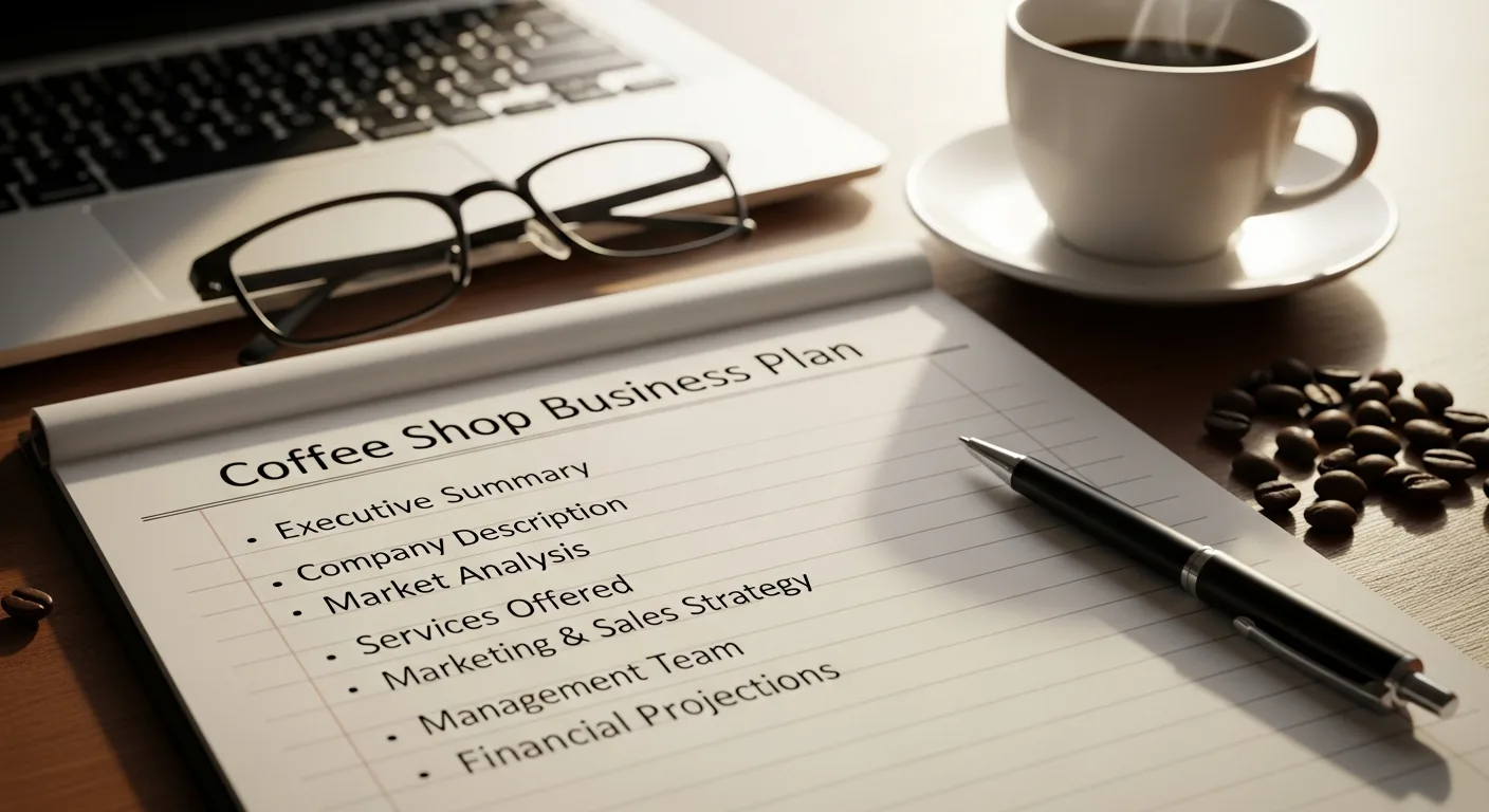 Coffee shop floor plan and equipment layout for business planning