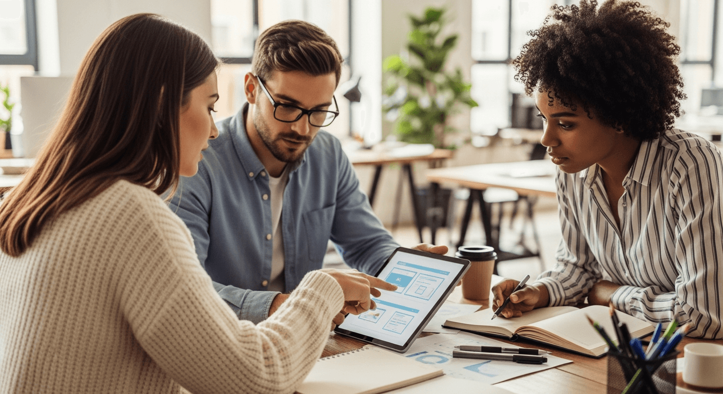 Successful e-commerce store launch with analytics dashboard showing growth metrics