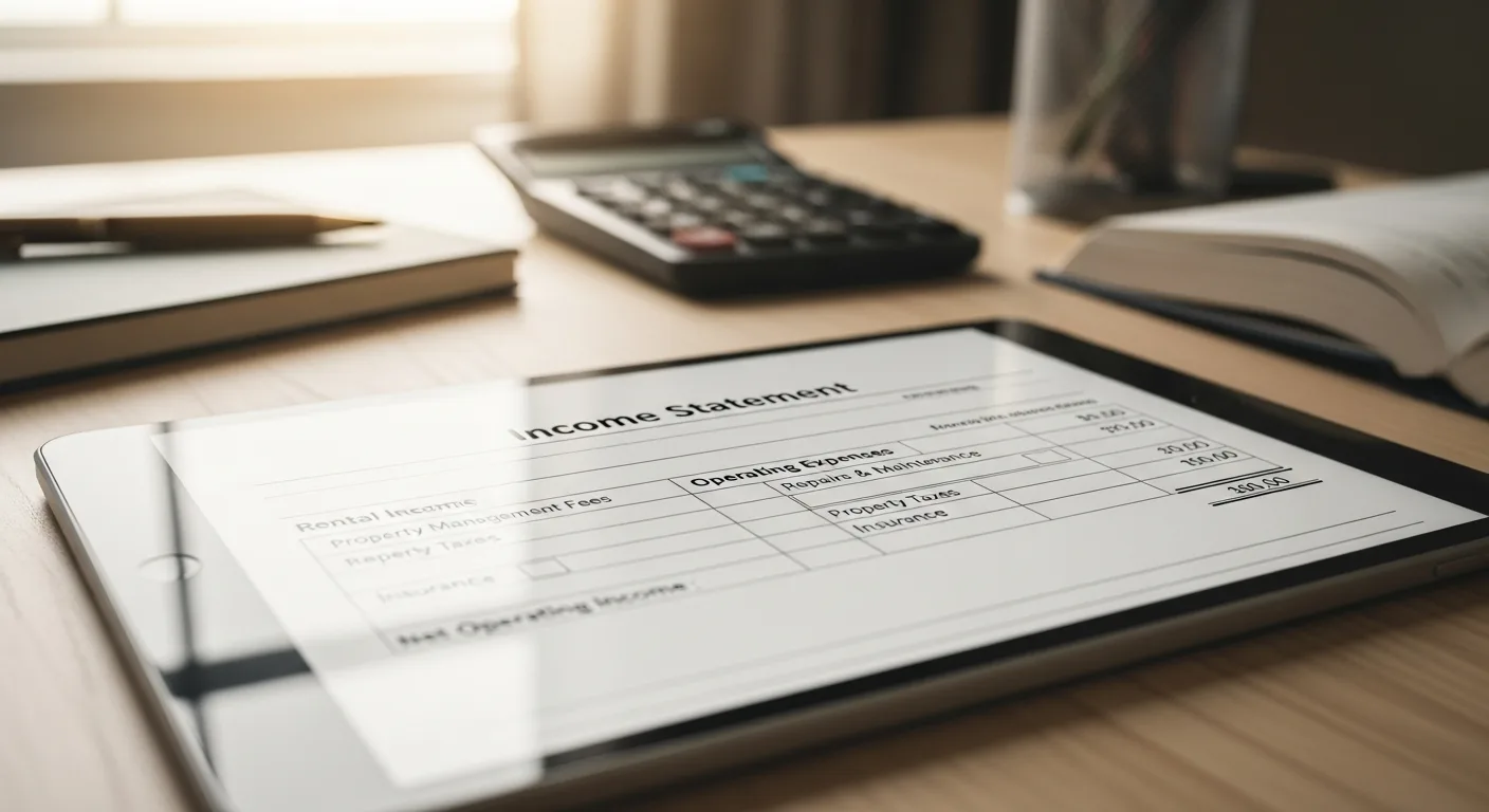 Detailed breakdown of rental property operating expenses and categories