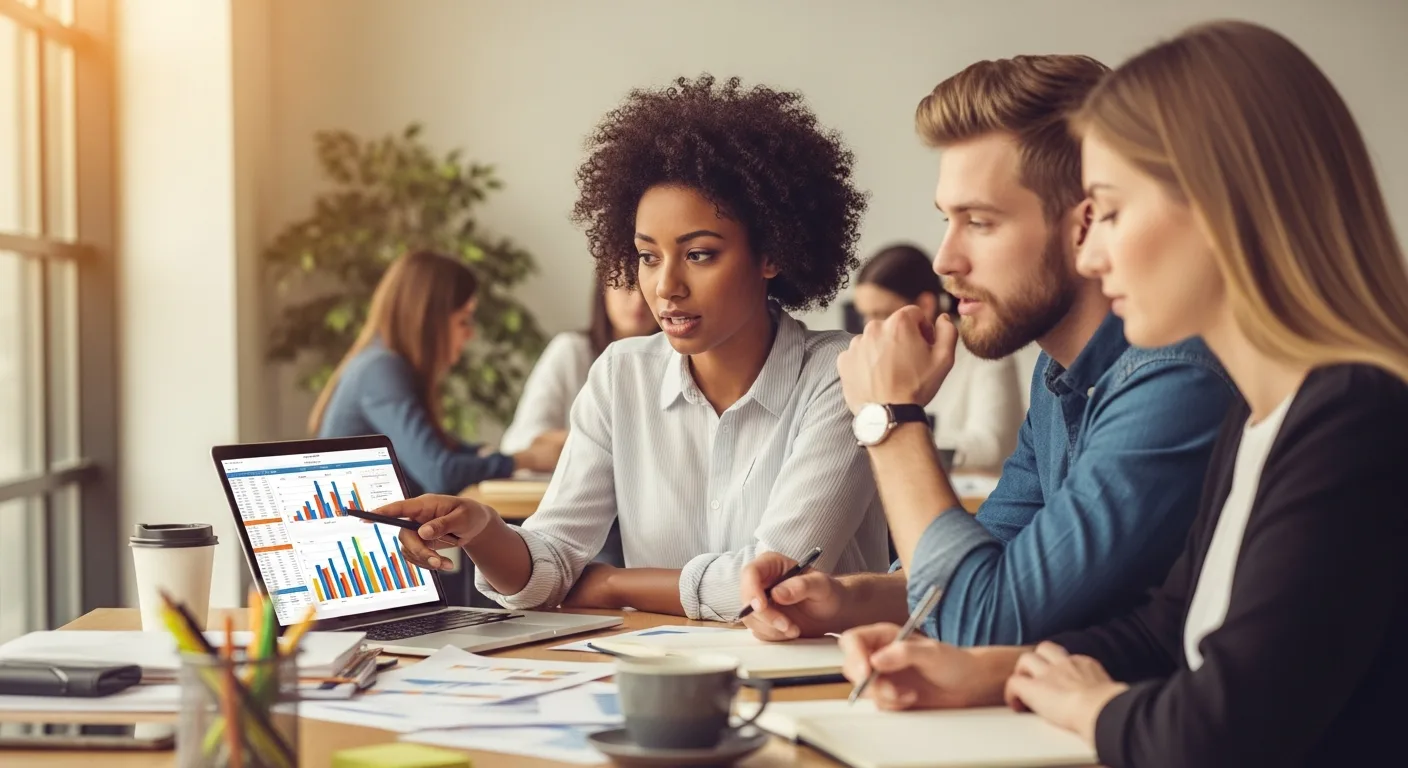Business owner evaluating profitability across different industries