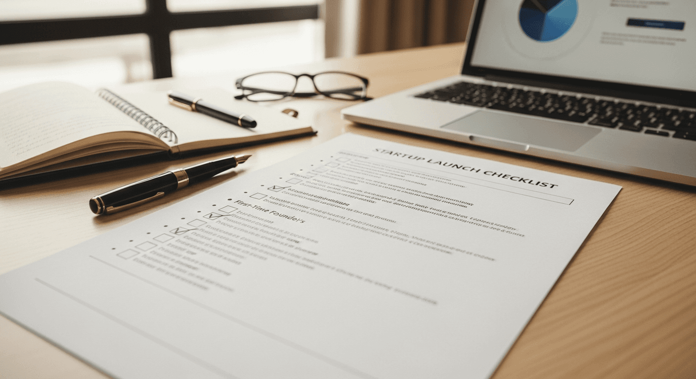Professional website setup and social media planning for new business checklist