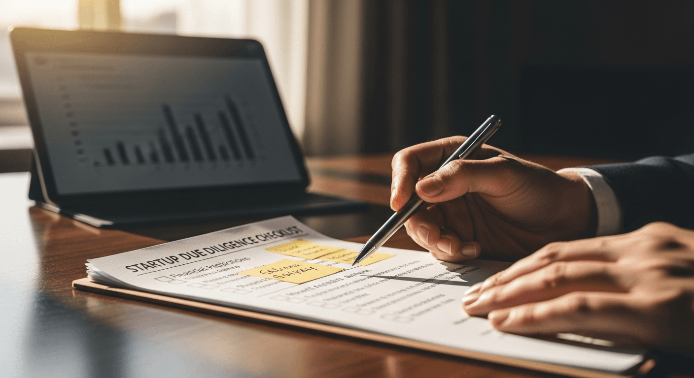 Startup legal documents and contracts organized in folders for investor due diligence review