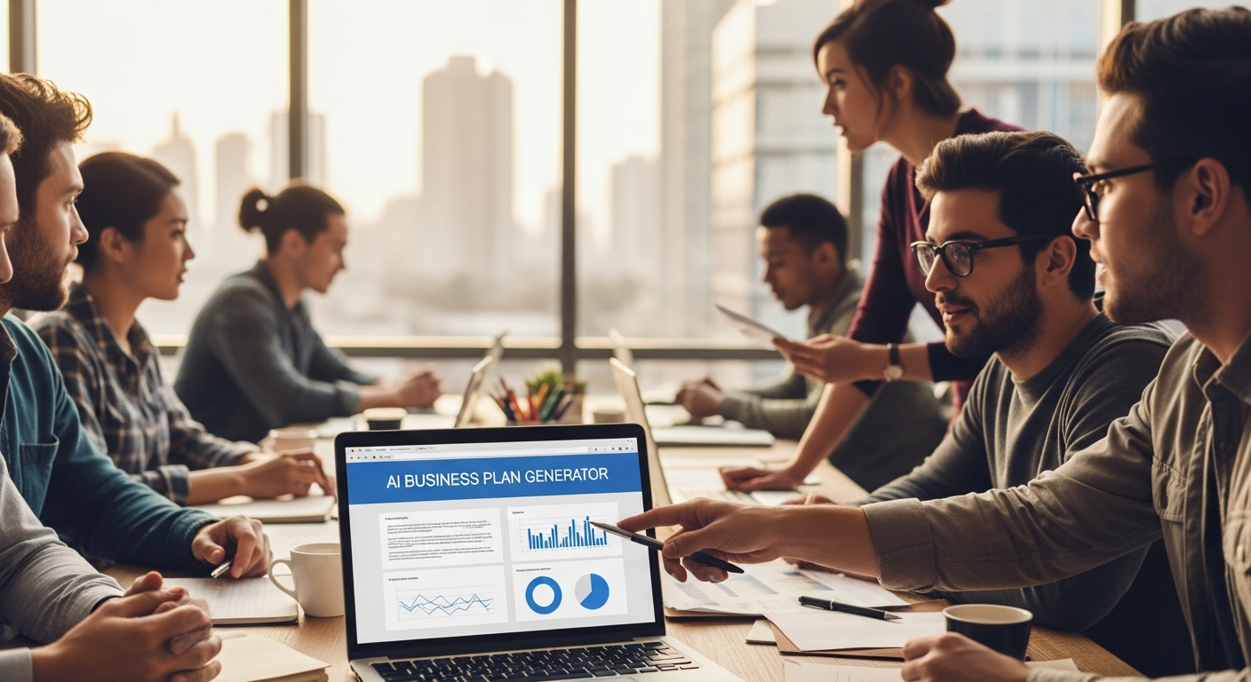 AI business plan generator dashboard showing rapid document creation