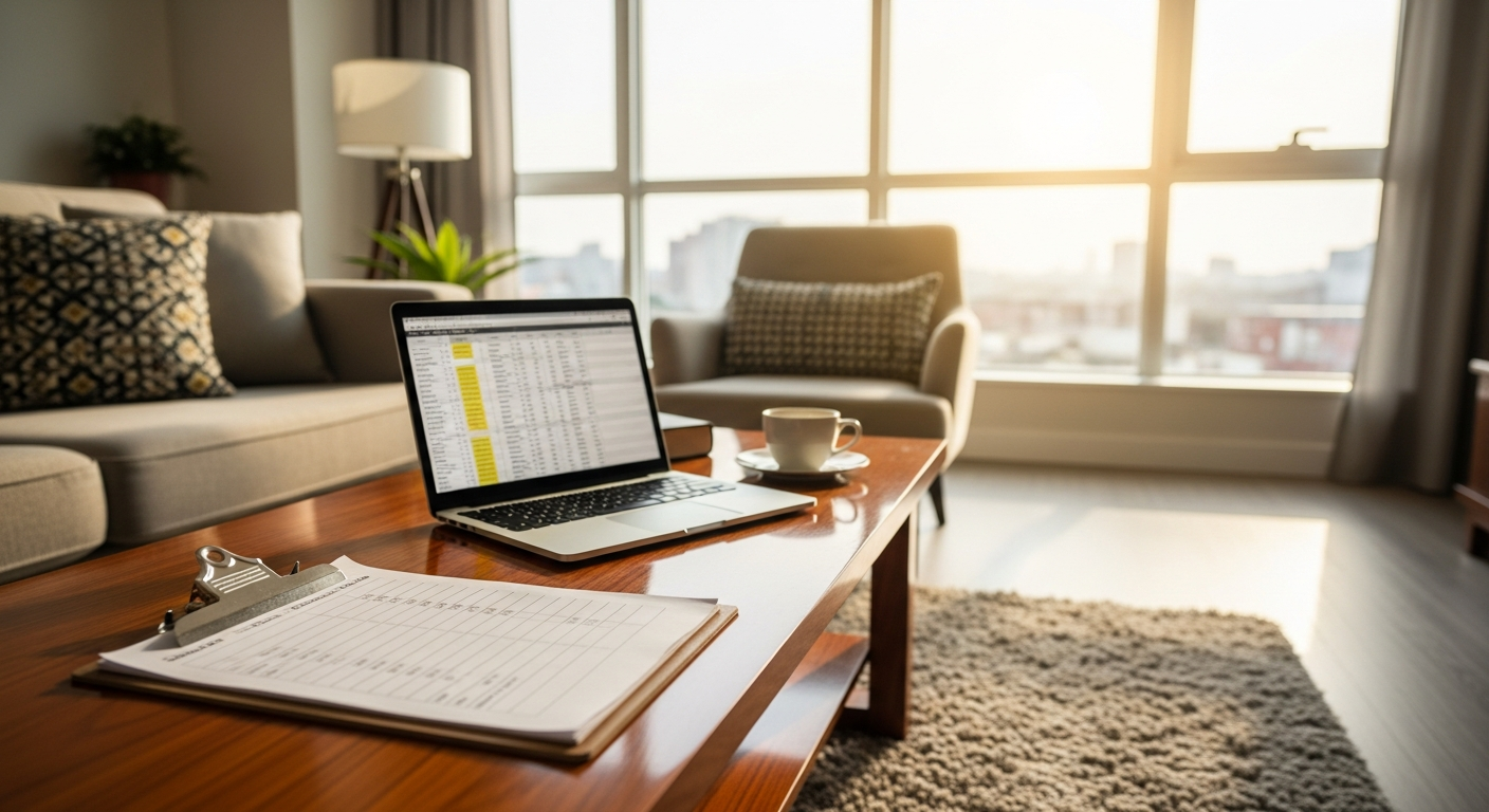Person reviewing city permit requirements and regulations on laptop