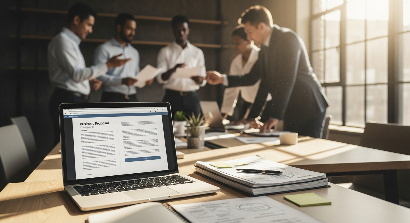 Business proposal template example showing clear structure and pricing