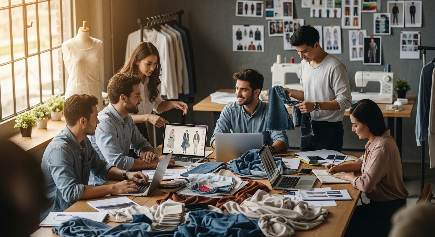 Business plan template for clothing brand startup showing financial projections