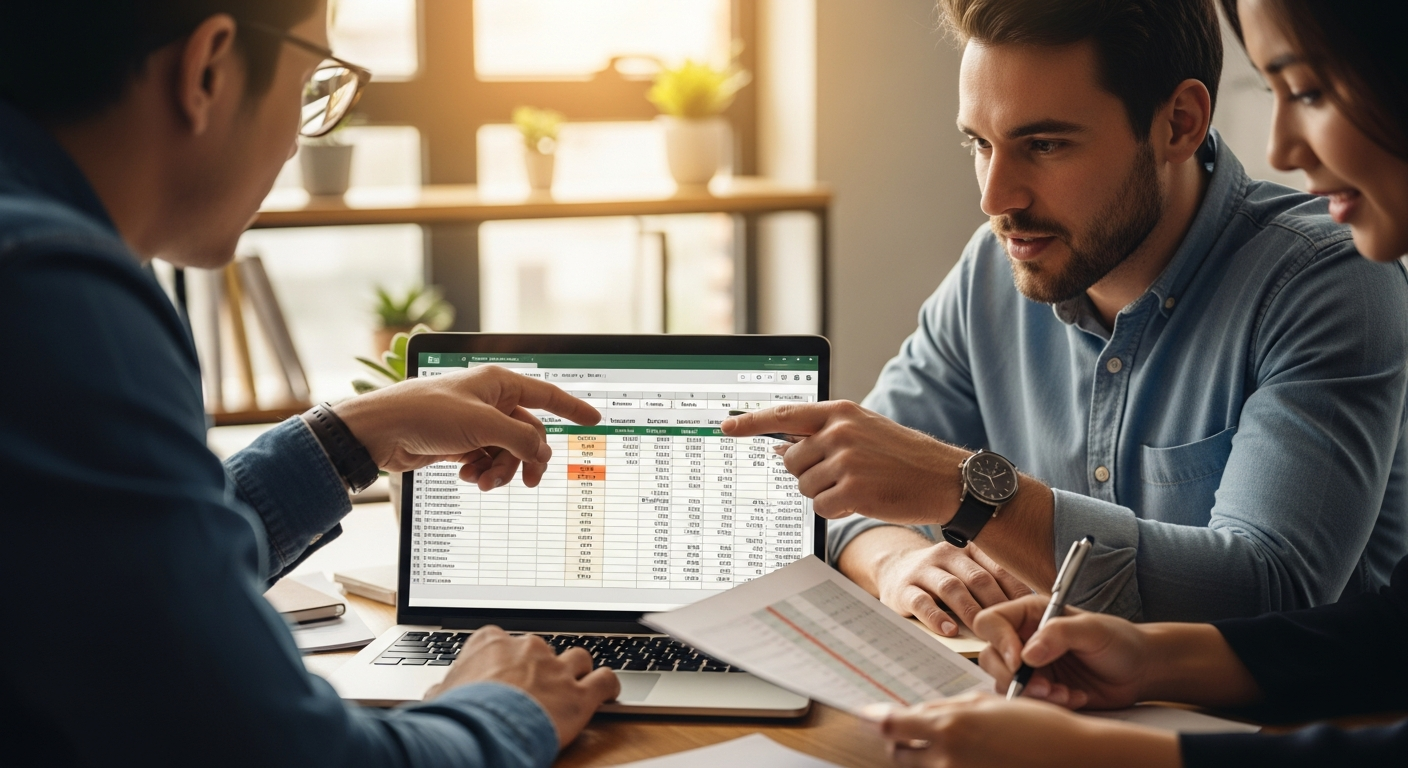 Cash flow statement template showing operating, investing and financing activities in Excel format