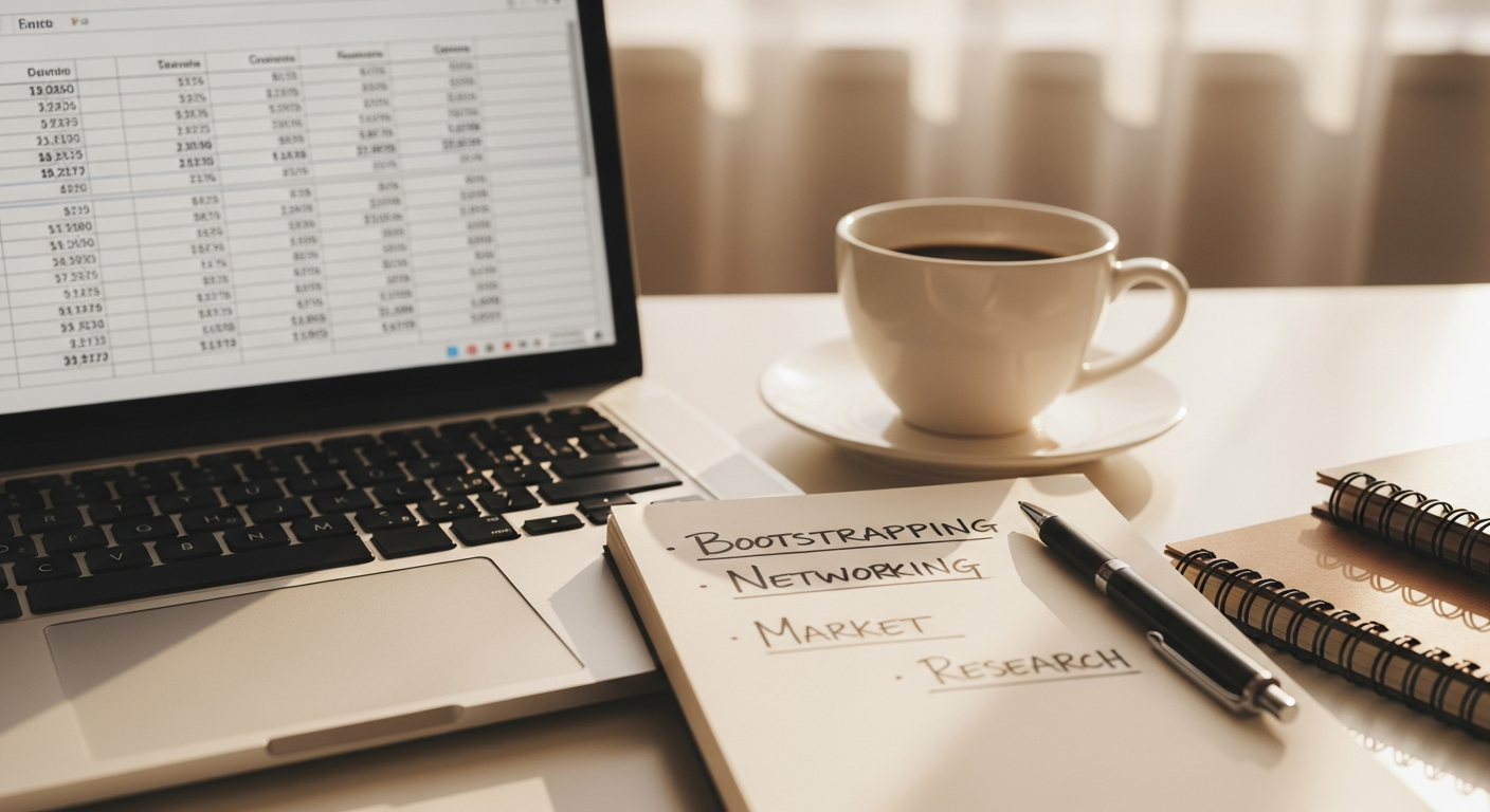 Person researching dropshipping and affiliate marketing strategies to start business with no money