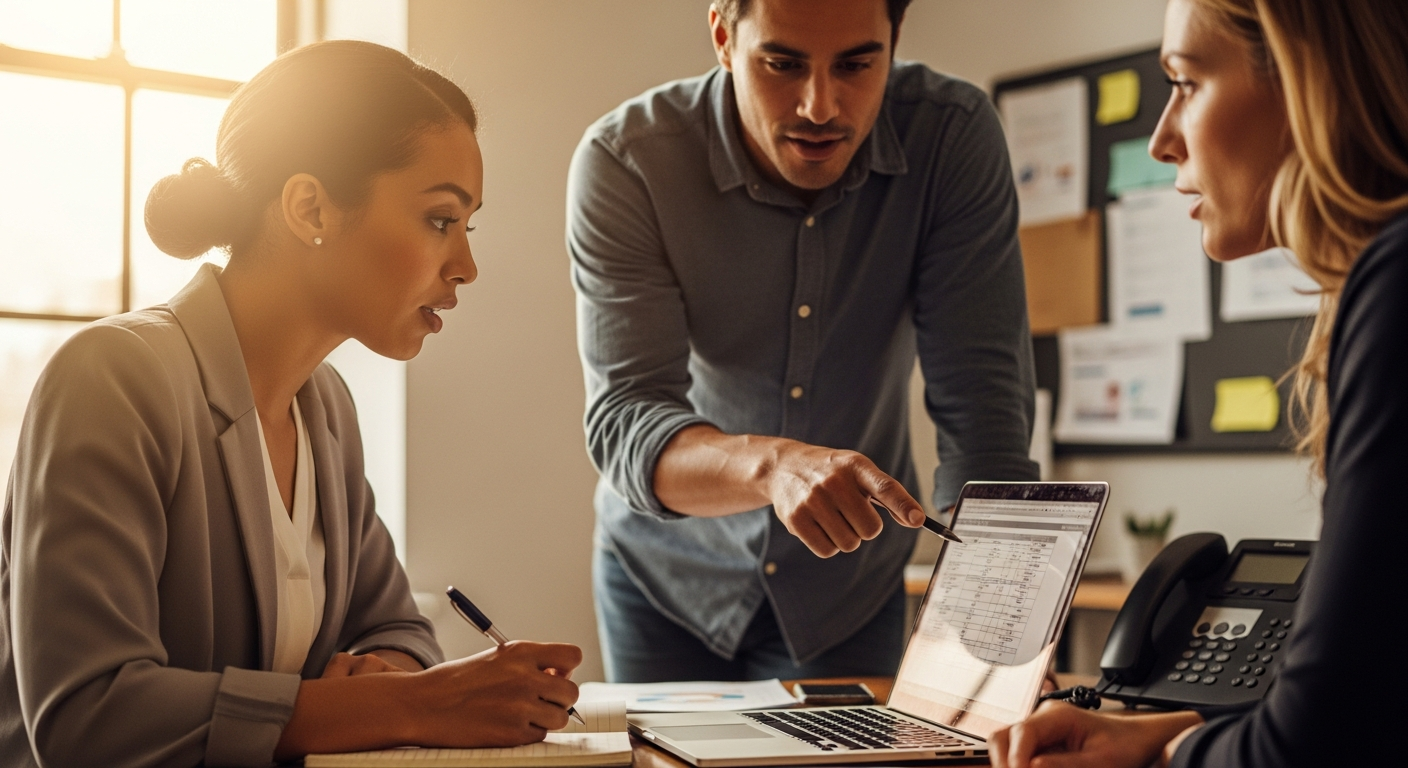 Freight broker coordinating with truck drivers and managing carrier relationships