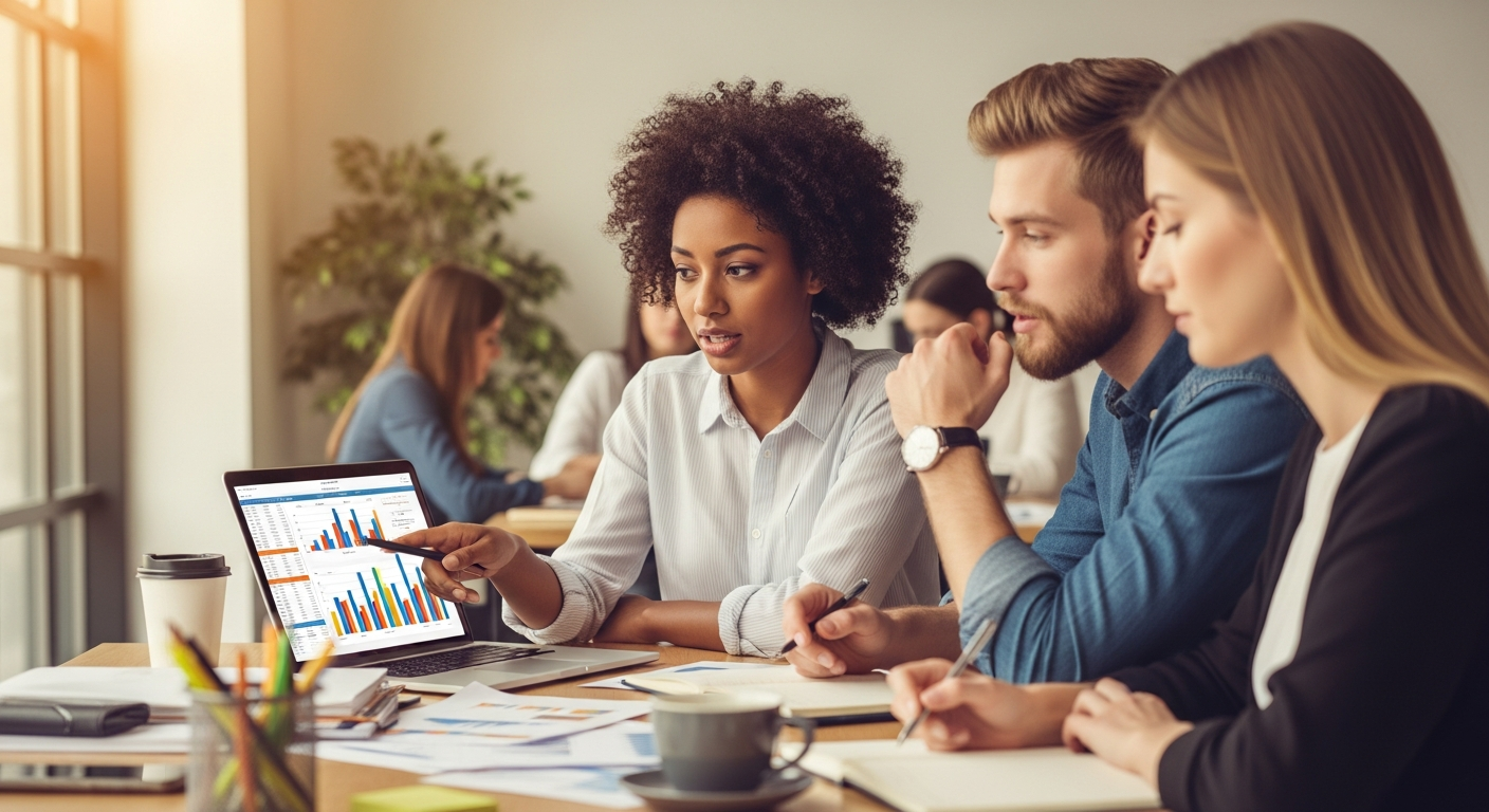 Business owner evaluating profitability across different industries