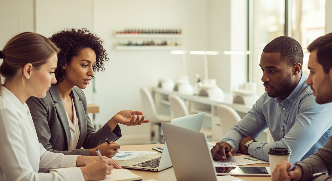 Nail salon storefront in a busy strip mall with good visibility and parking