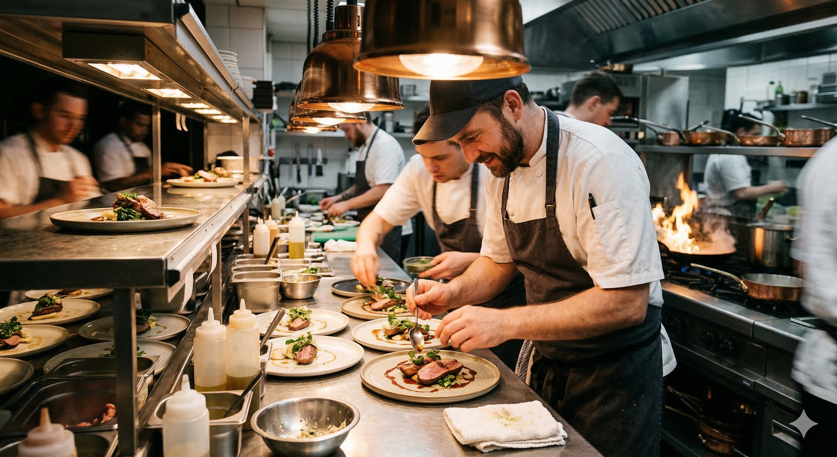 Restaurant kitchen operations and staff